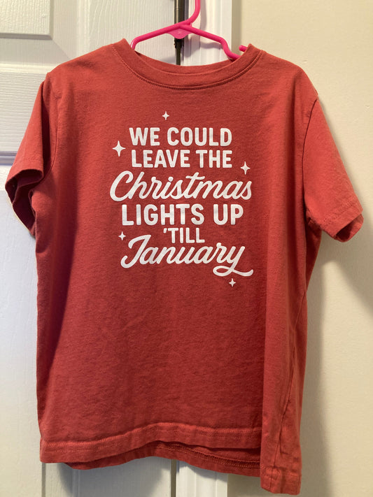 Seller #60 Girls 6/7 Taylor Swift Christmas Lights Tshirt REDUCED