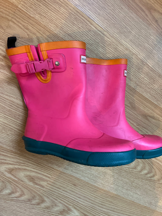 89A pink size 12 US (11UK) hunter rainboots GUC for scuffs