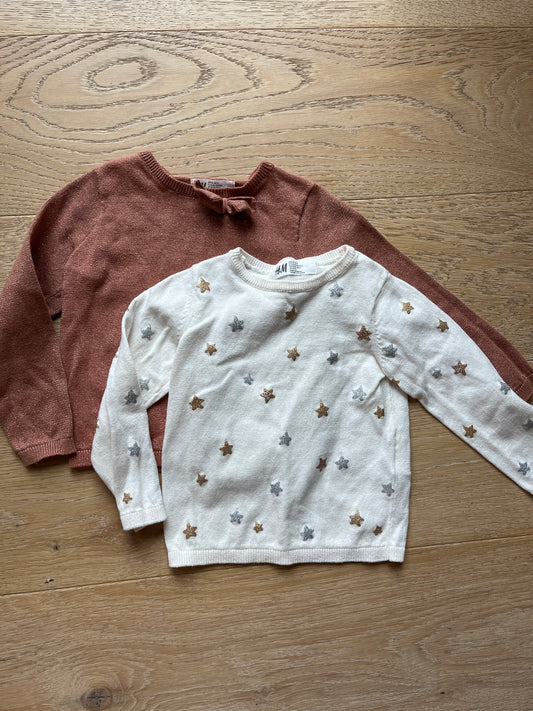 #110 H&M Girls 2T Sparkly Sweater set