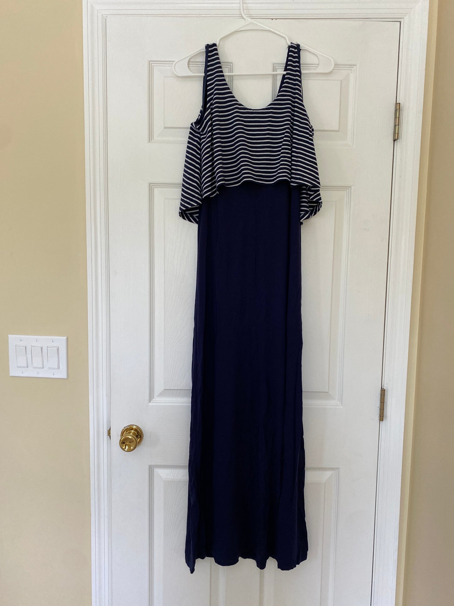 Seller #14-Navy stripe sleeveless dress (size small)