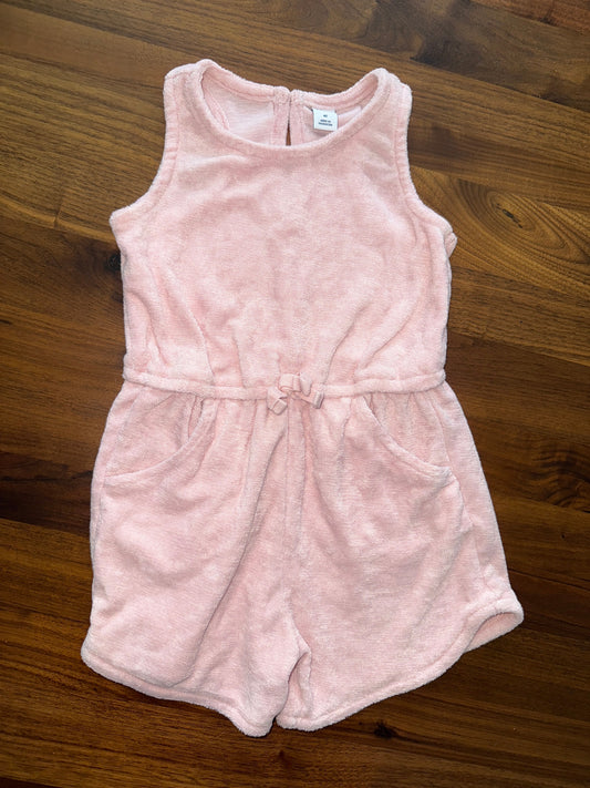 Seller 179 - Girls 4T Old Navy light pink terry cloth romper