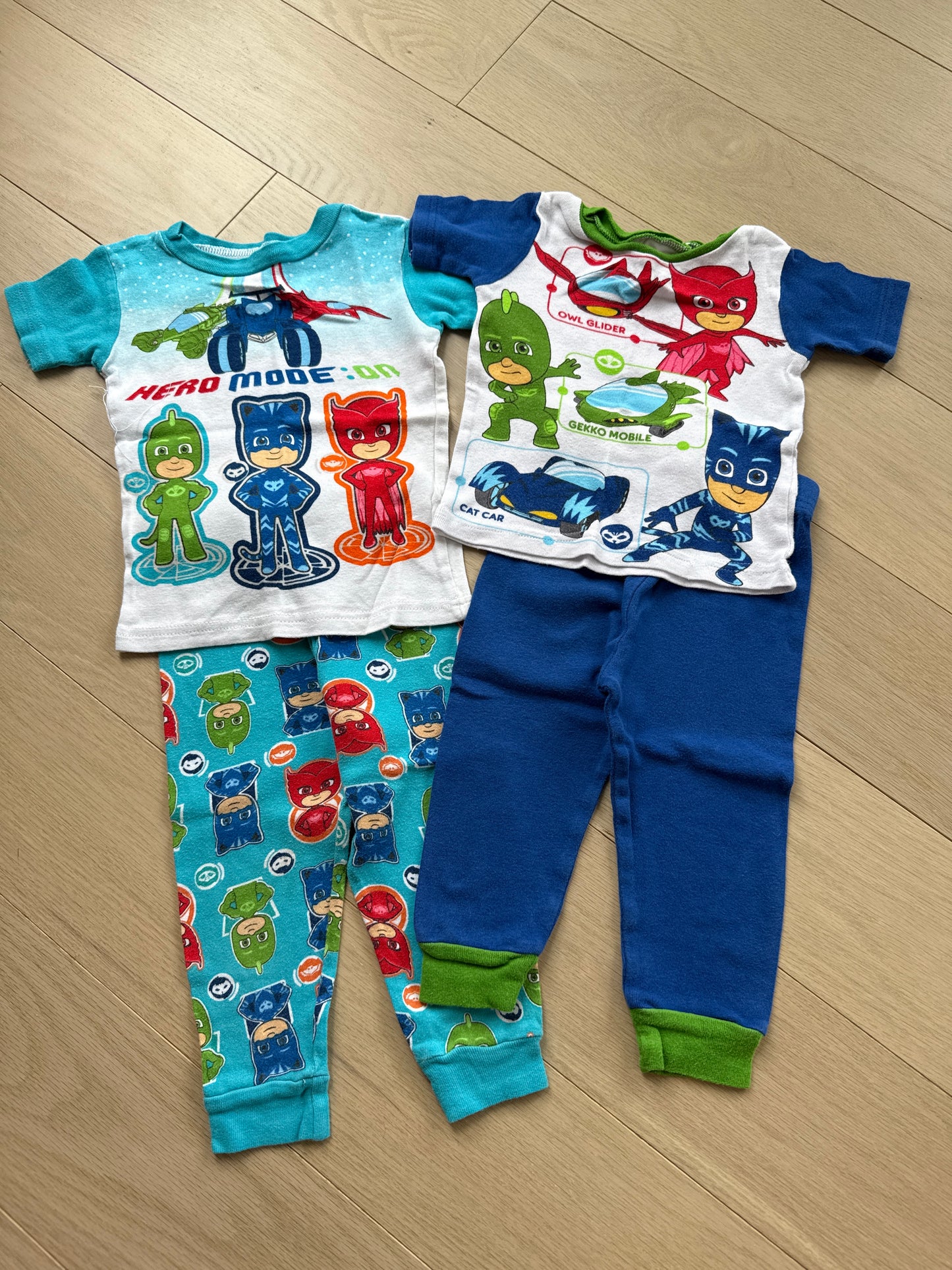 Seller #216 Boys PJ Masks pajama sets, sz 2T VGUC