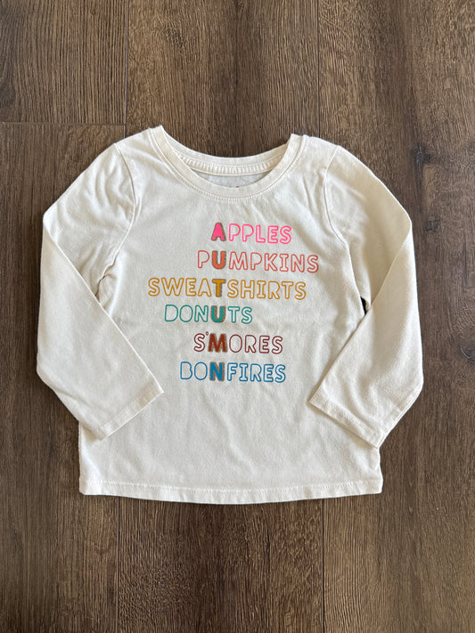 #173 Girls 2T Cat & Jack fall long sleeve T