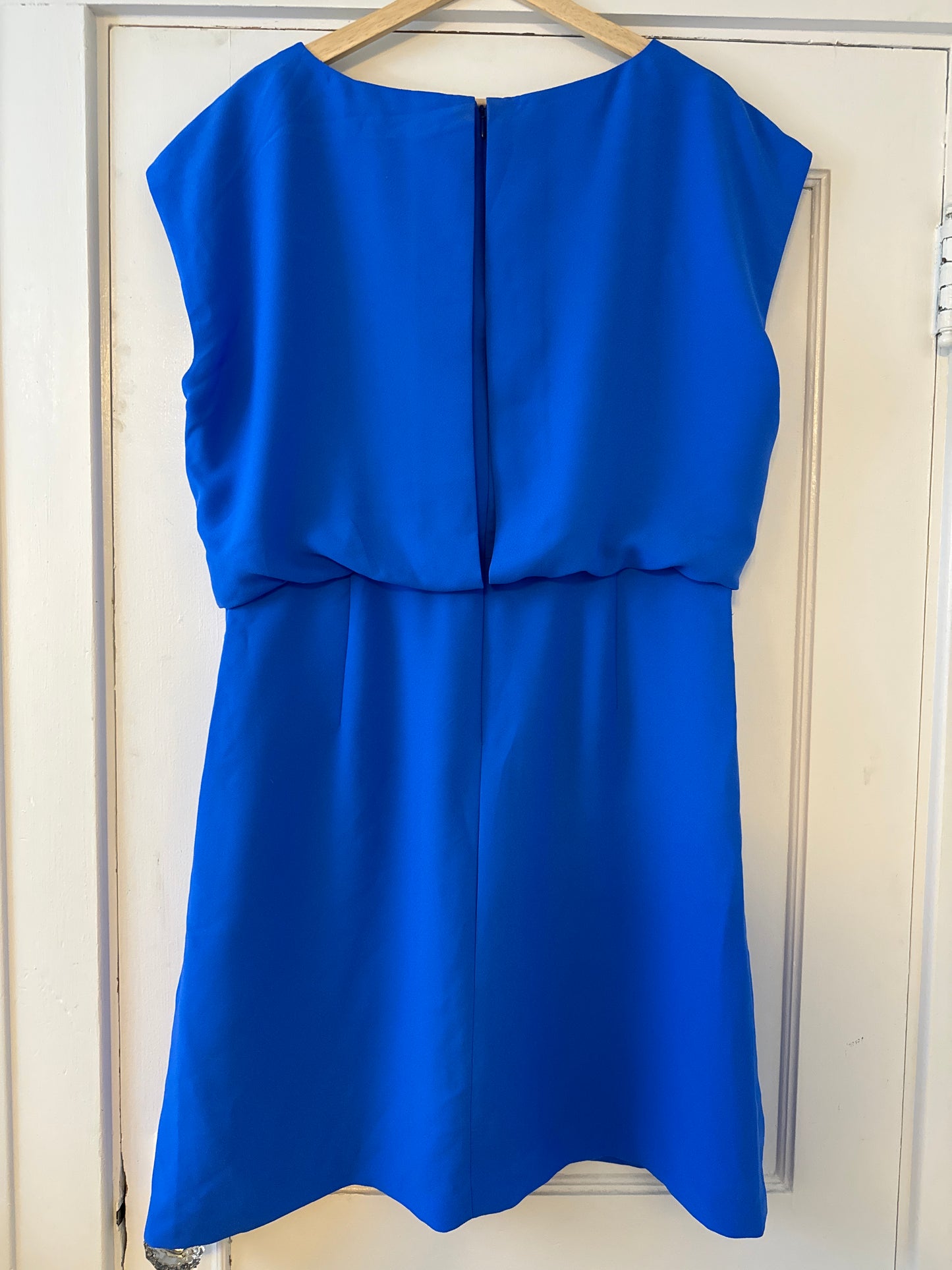 * Reduced * Banana Republic Blue Bloused Dress w Split Back Detail, Women's Size 14