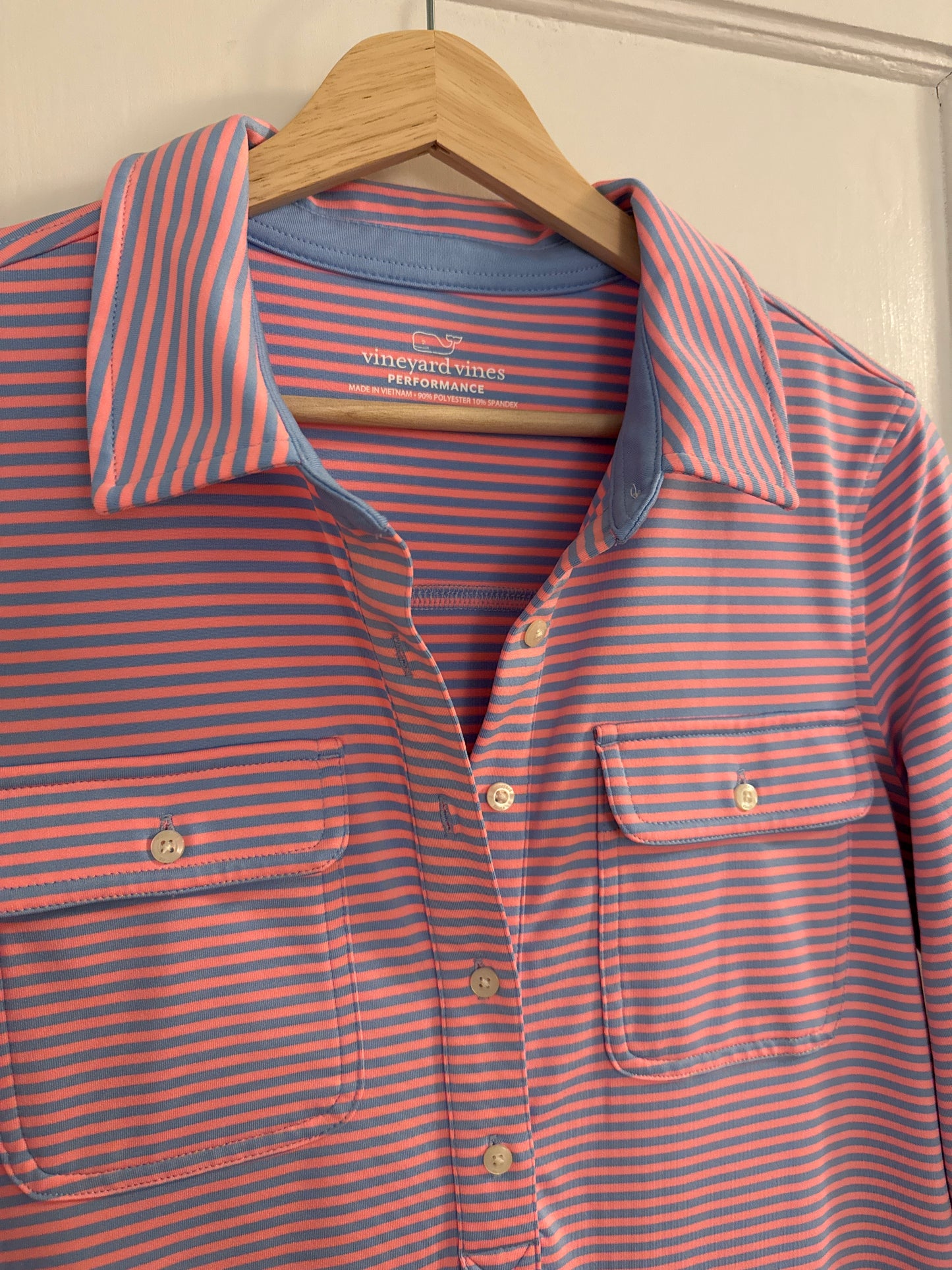 #152 - Vineyard Vines Striped Performance Shirt Dress – Small
