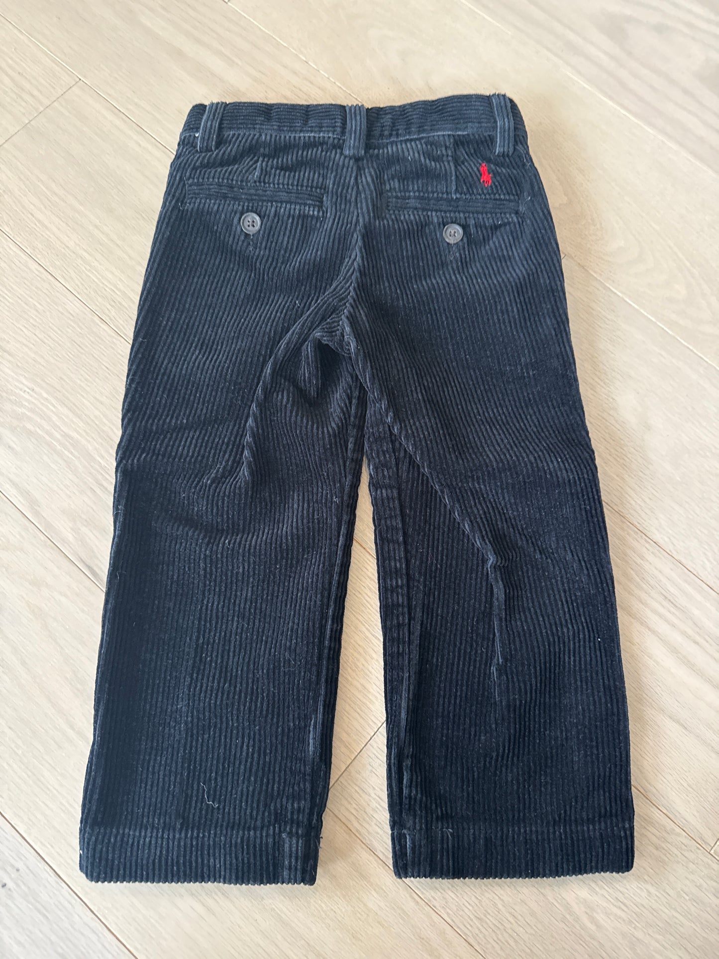 Seller #216 Boys Polo Ralph Lauren black corduroy pants, sz 2T EUC