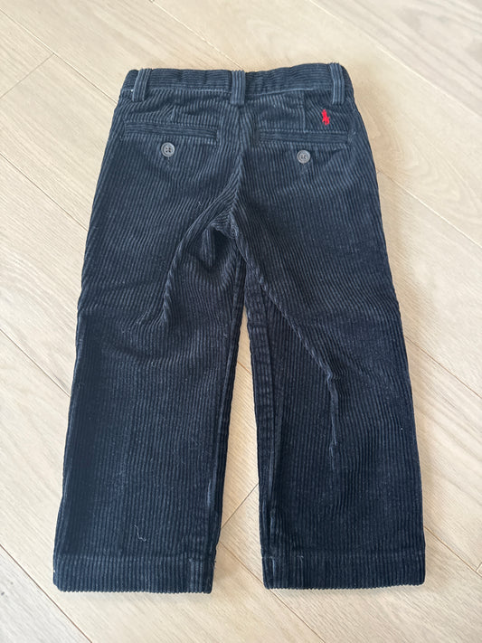 Seller #216 Boys Polo Ralph Lauren black corduroy pants, sz 2T EUC