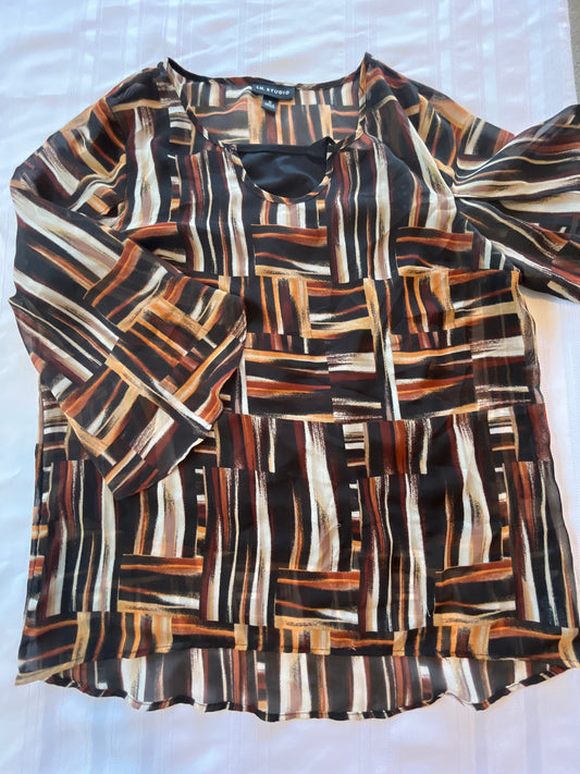 #57  Women’s medium IN Studio shirt with attached tank EUC