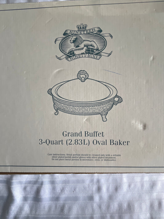 #57  Grand Buffet 3 quart Oval Baker NWOT REDUCED
