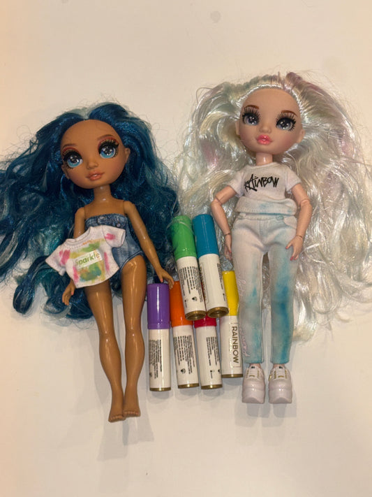 #182 Rainbow High marker dolls