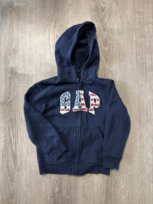 Seller #149 Boys Gap Kids zip up hoodie with flag logo size (6/7)