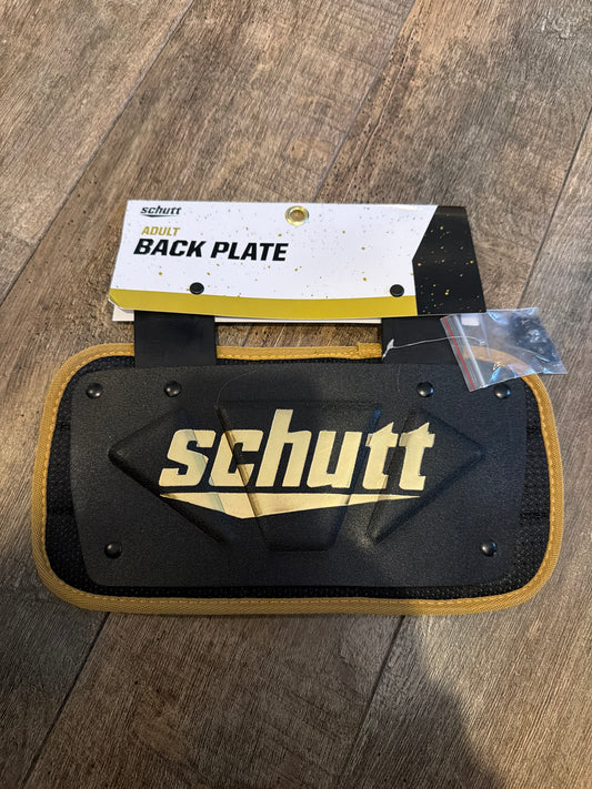 #107 new adult Schutt football back plate