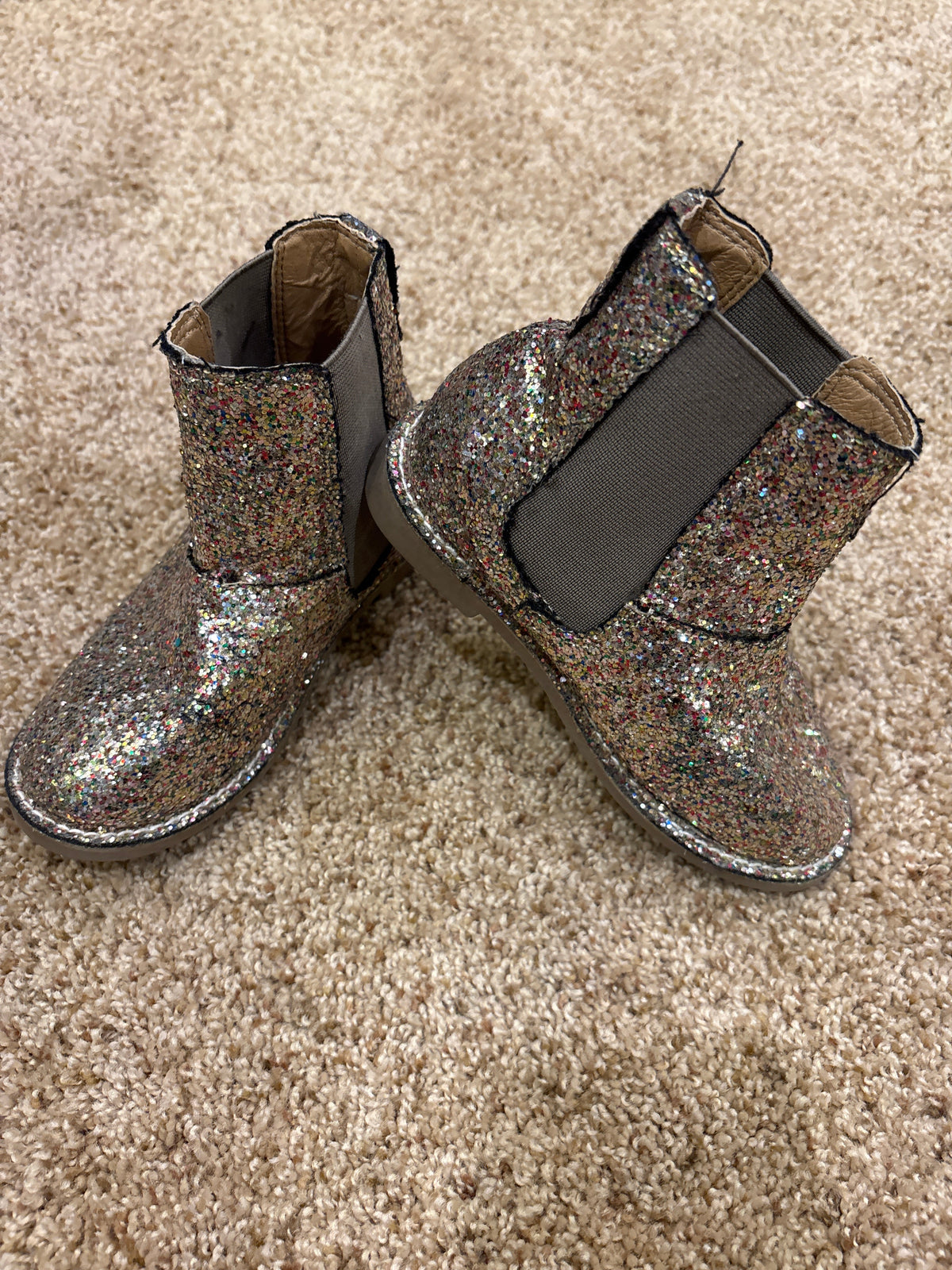 #47, girls, J Crew gold/sparkle boots Girls Size 11