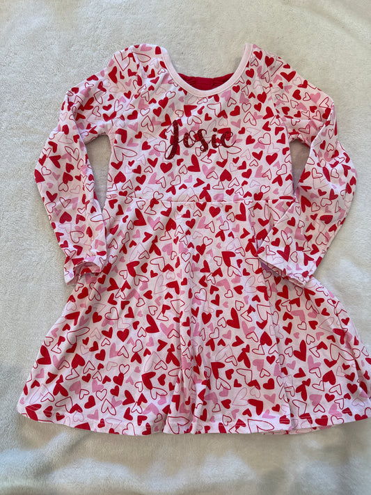 #81 Girls 5 JOSIE Valentine Dress euc