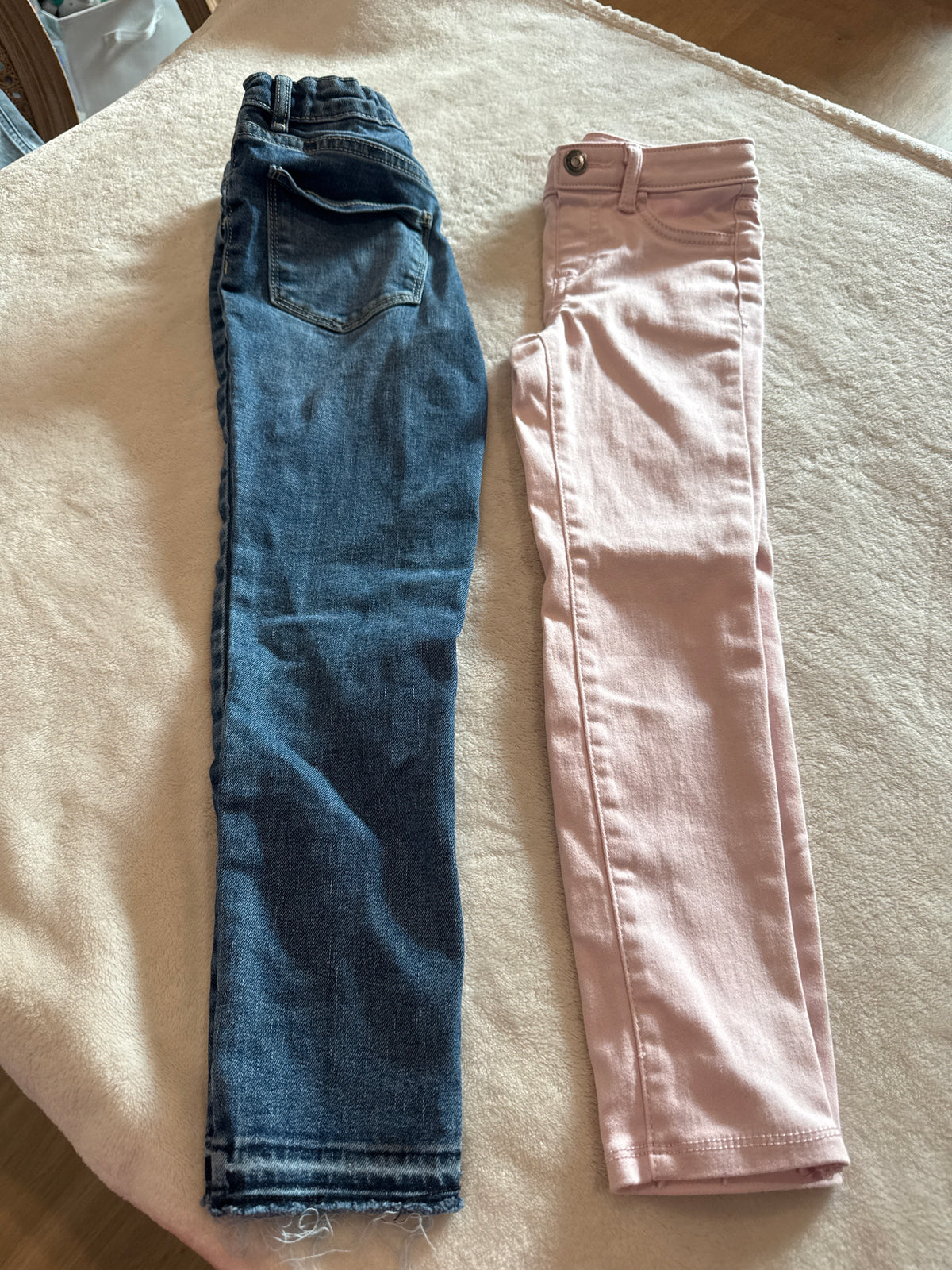 #81 Girls 6 Pink Sonoma and denim jumping beans both adjustable