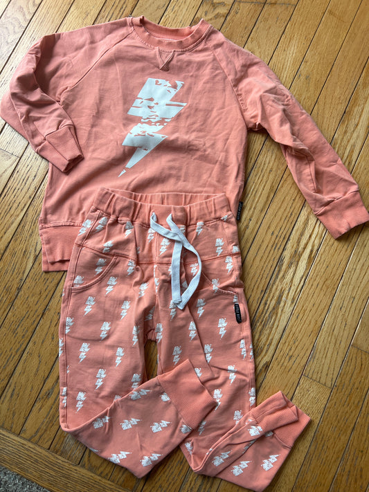 178 little bipsy size 7 orange lightning set VGUC gender neutral