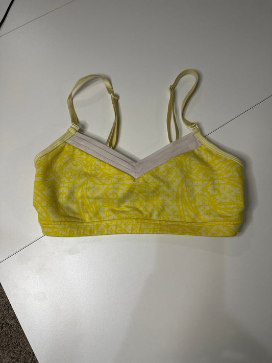 #133 Lululemon Sz 4 Yellow Sports Bra