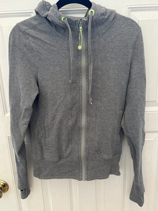 #81A Lululemon Gray Sz 6 Hooded Sweatshirt Jacket