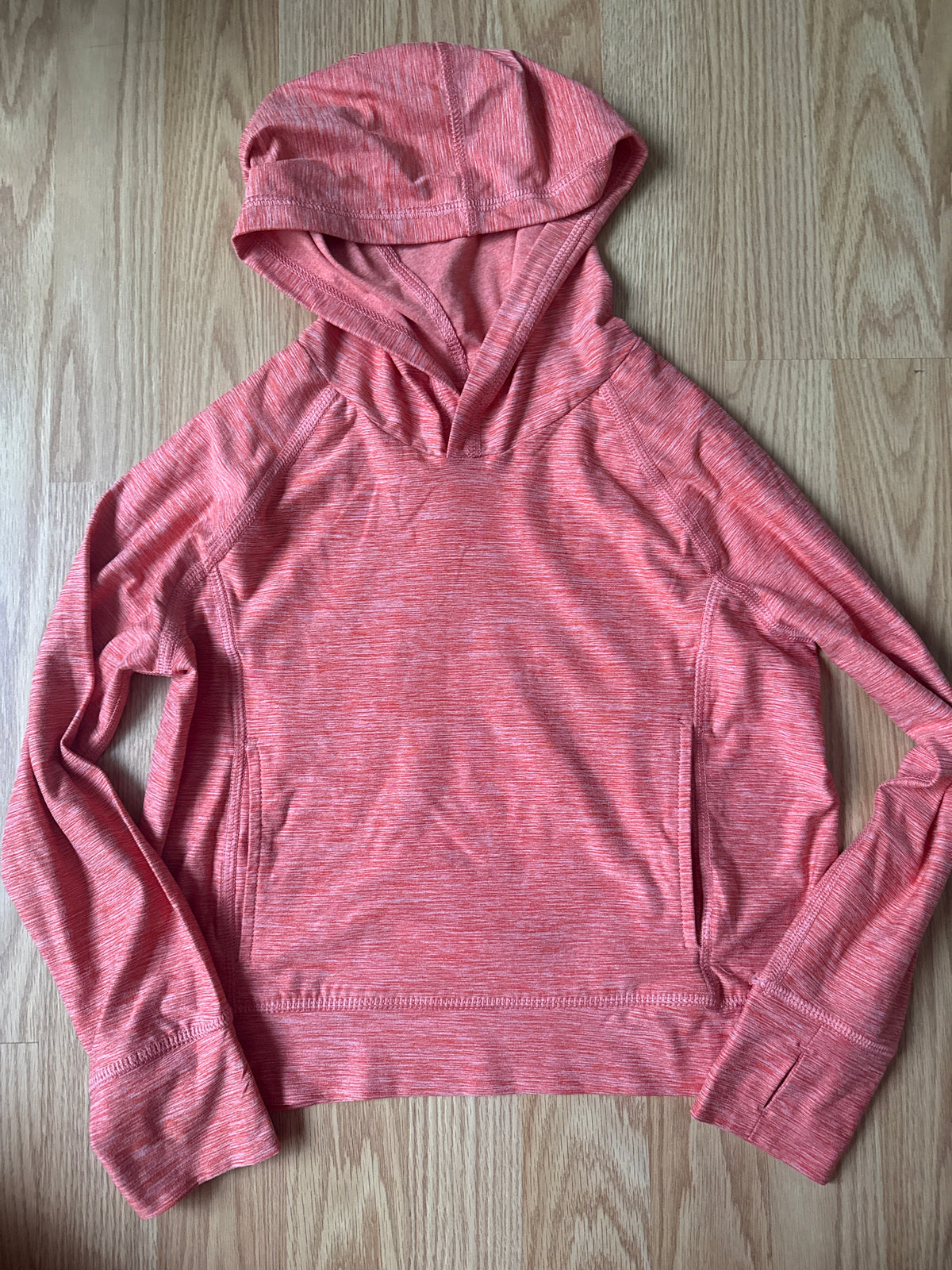 #87 Hanna Andersson 6-7 girls orange athletic hoodie VGUC