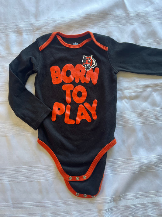 #43 Boys 24 months Bengals onesie EUC