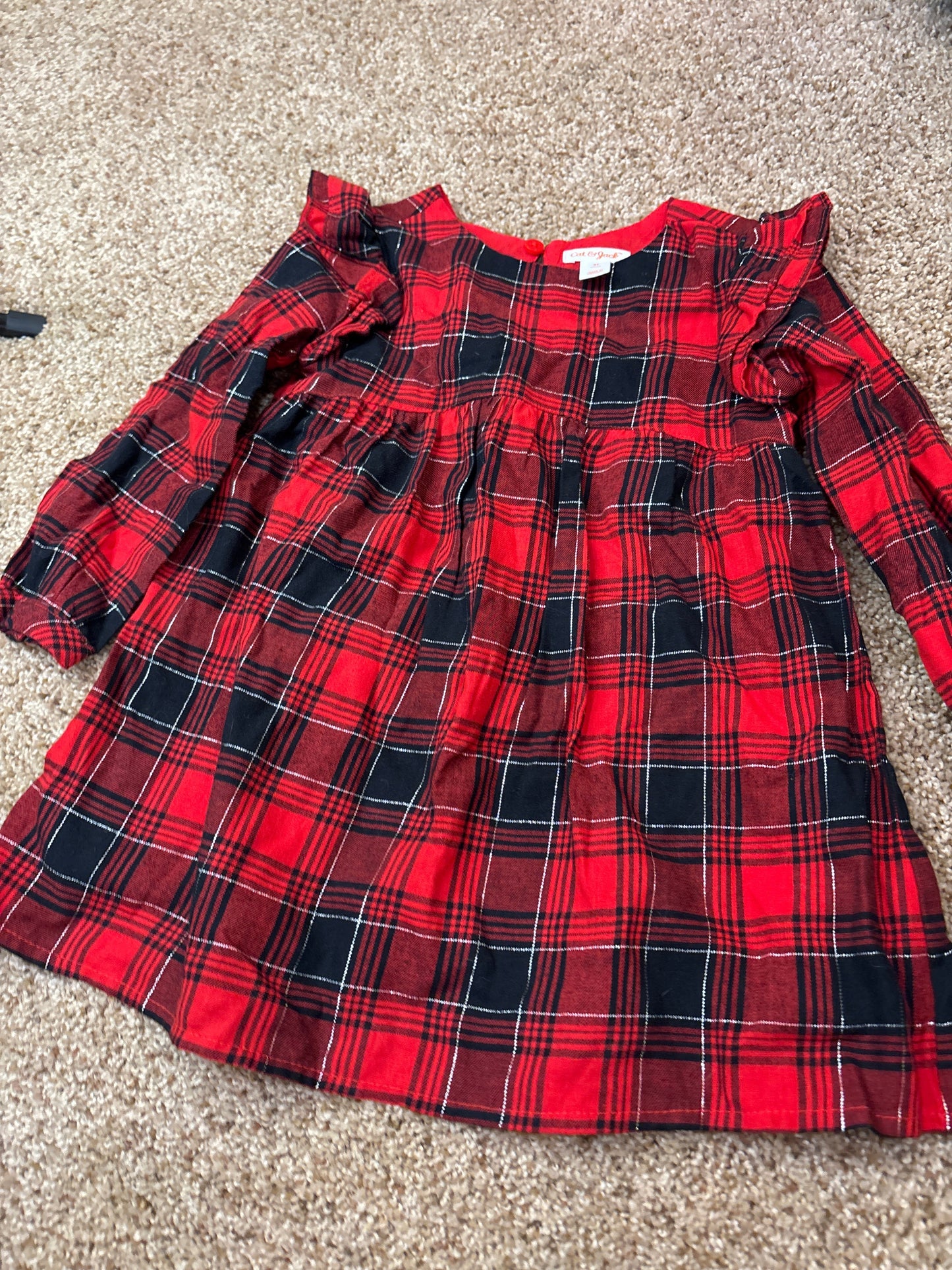 #47 girls 2T Cat & Jack Dress, buffalo plaid