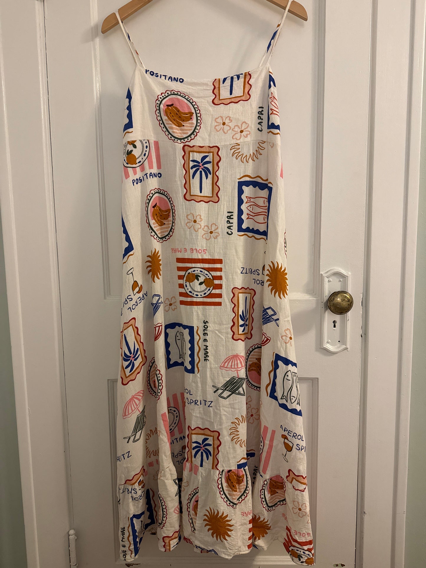 #152 -PRICE REDUCED Anthropologie / Label of Love Italian Print Maxi Dress (XL)