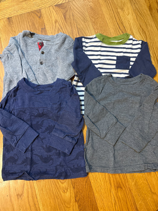 Seller # 152 - set of 4 boys size 12 months long sleeve tops