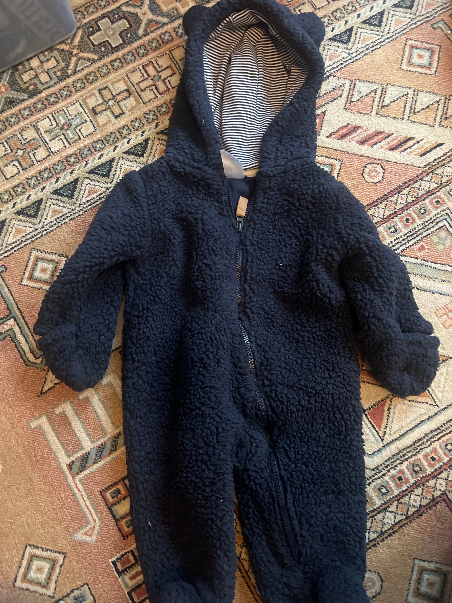 80b 3mo furry navy winter suit