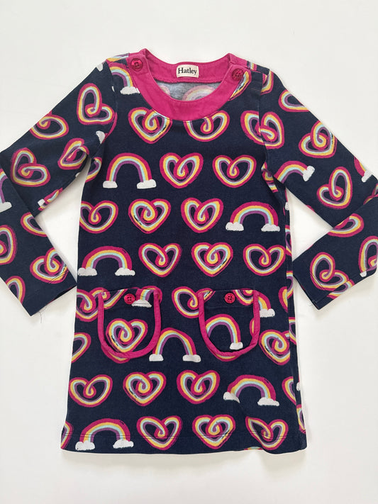#64 Hatley Rainbow Heart Dress with Pockets 6