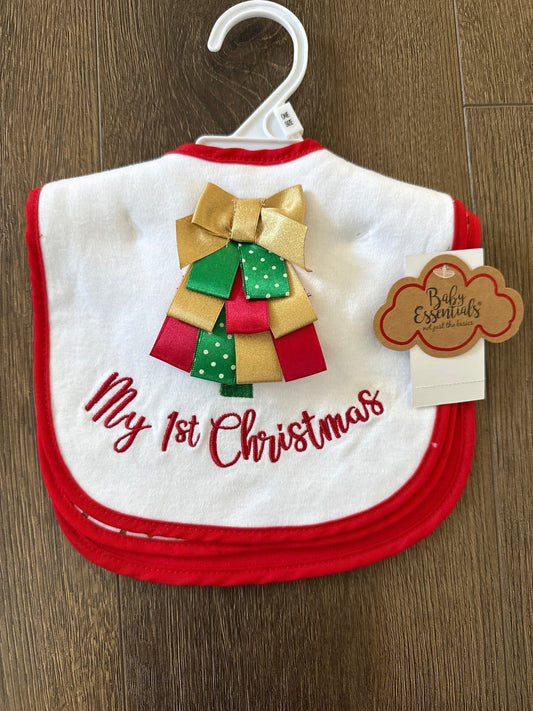 #173-reduced NWT First Christmas bibs (set of 3)