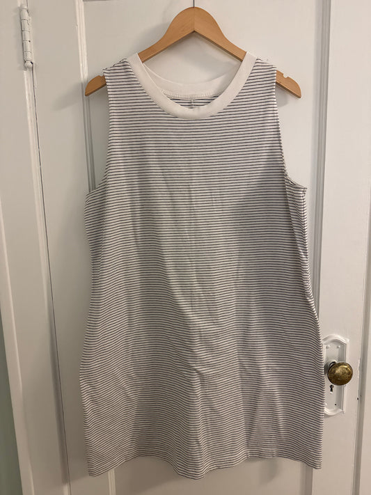 #152 - PRICE REDUCED A New Day Black & White Striped Sleeveless T‑Shirt Dress – XXL