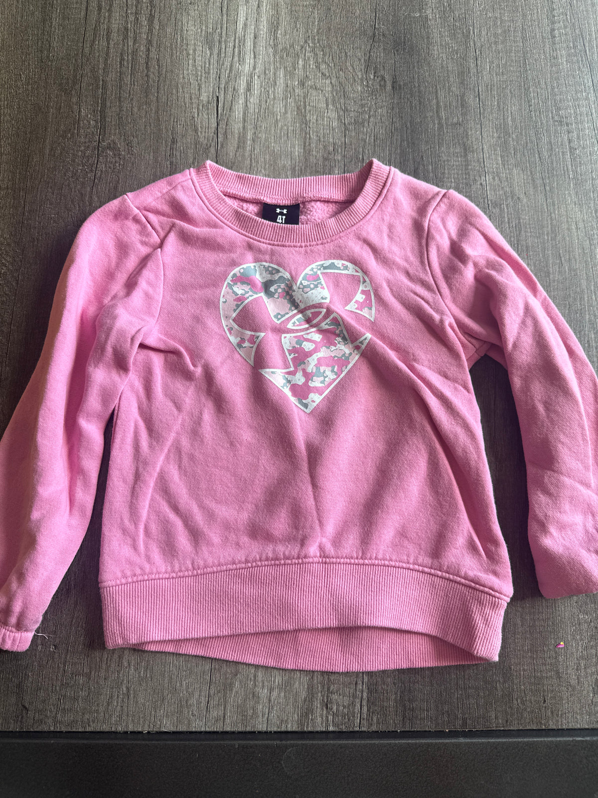 #145-  4T Under Armor Pink Sweater