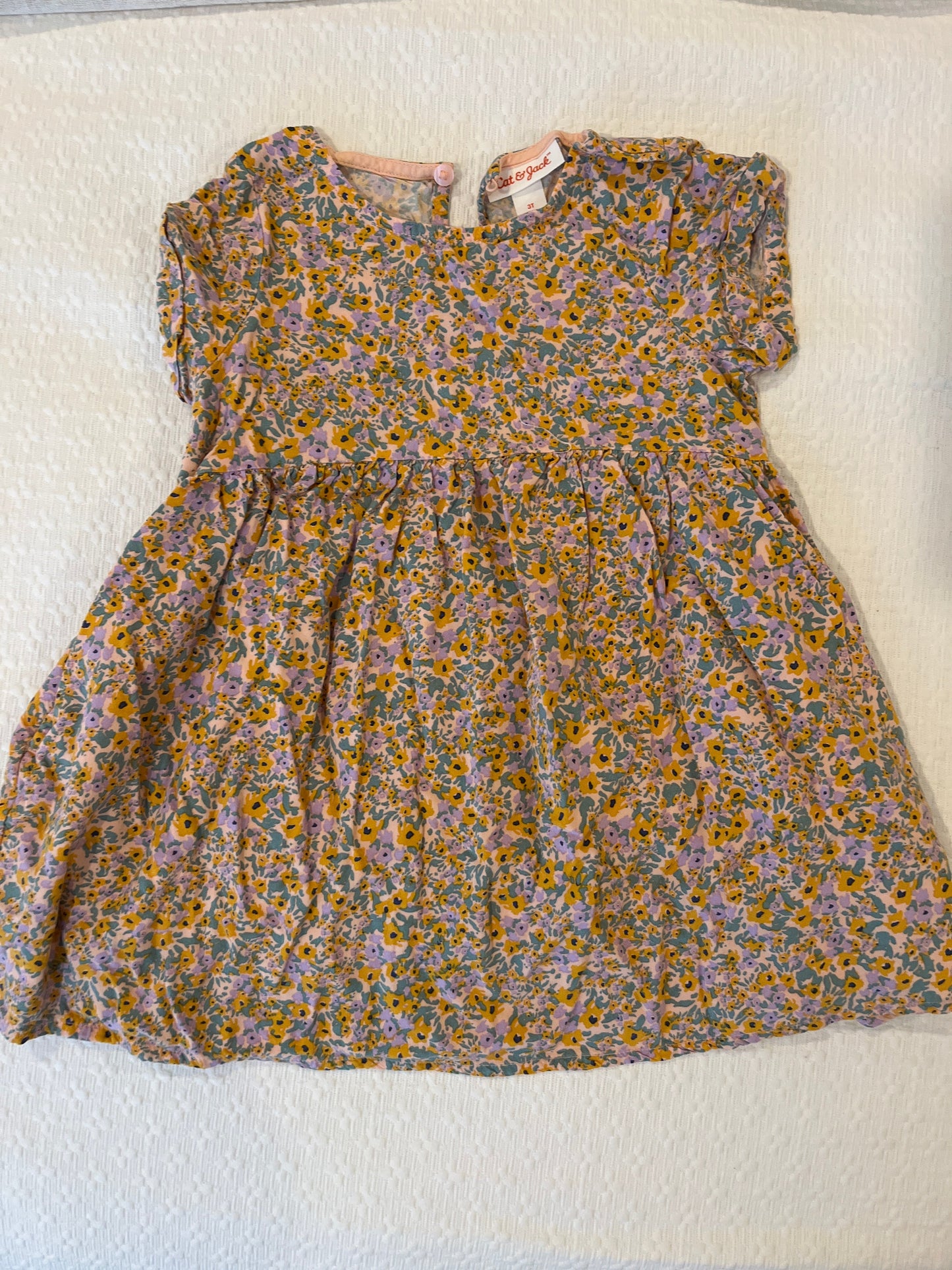 #40 Girls 3T Cat & Jack Floral Dress