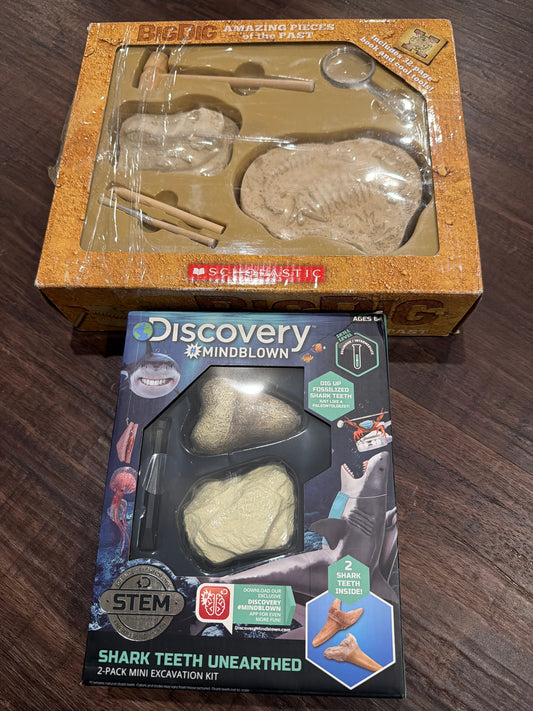#106 new shark tooth and dino fossil dig kits