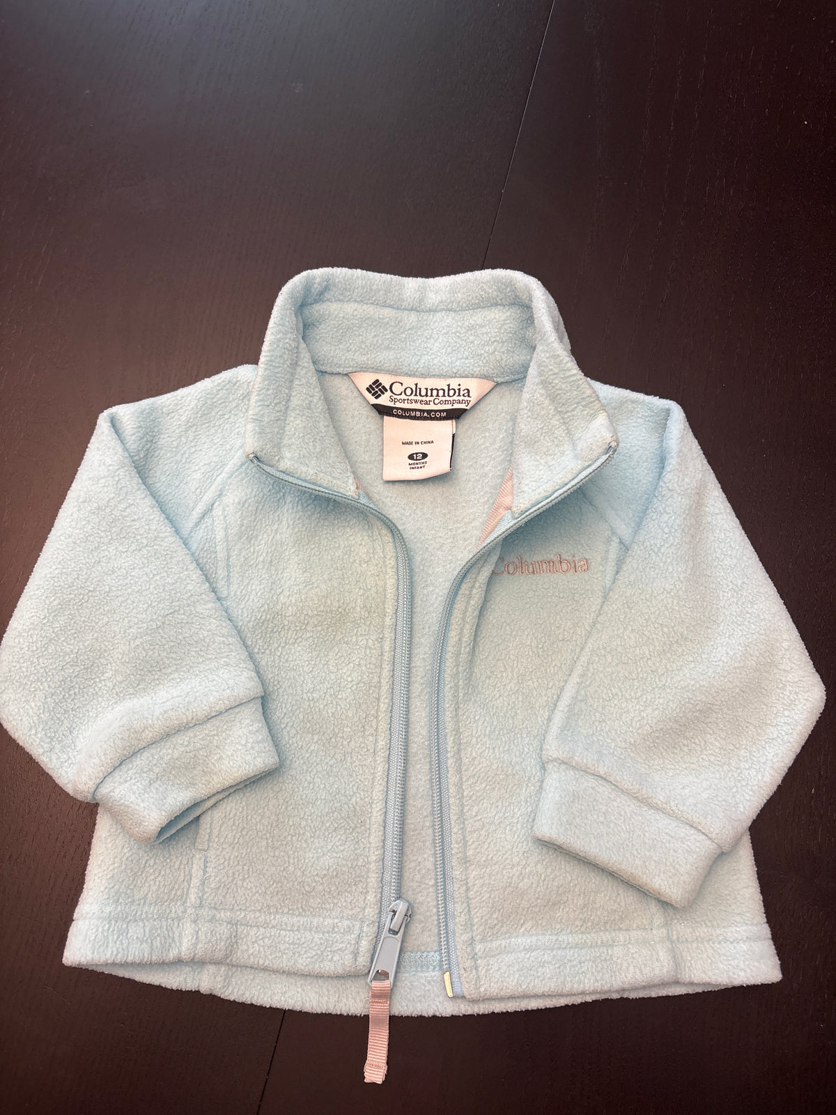 #166 girls Columbia 12mo fleece jacket