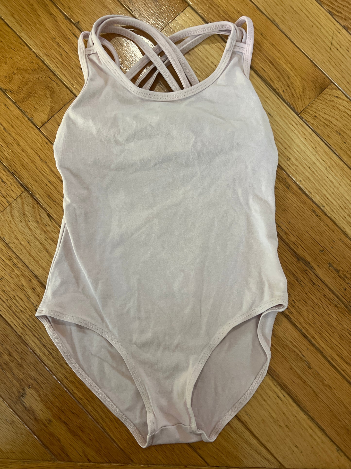 89A size 120 (6) pink cross cross strap ballet leotard