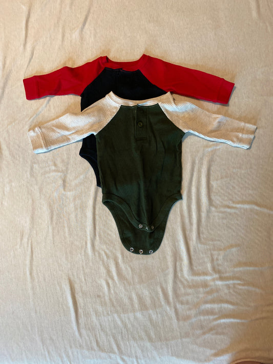 Seller #86 *REDUCED* Boys Henley onesies (3-6 month)