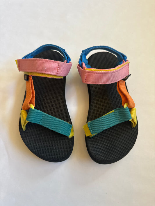 #10 | little girls/unisex size 13 | Teva sandals | multicolor