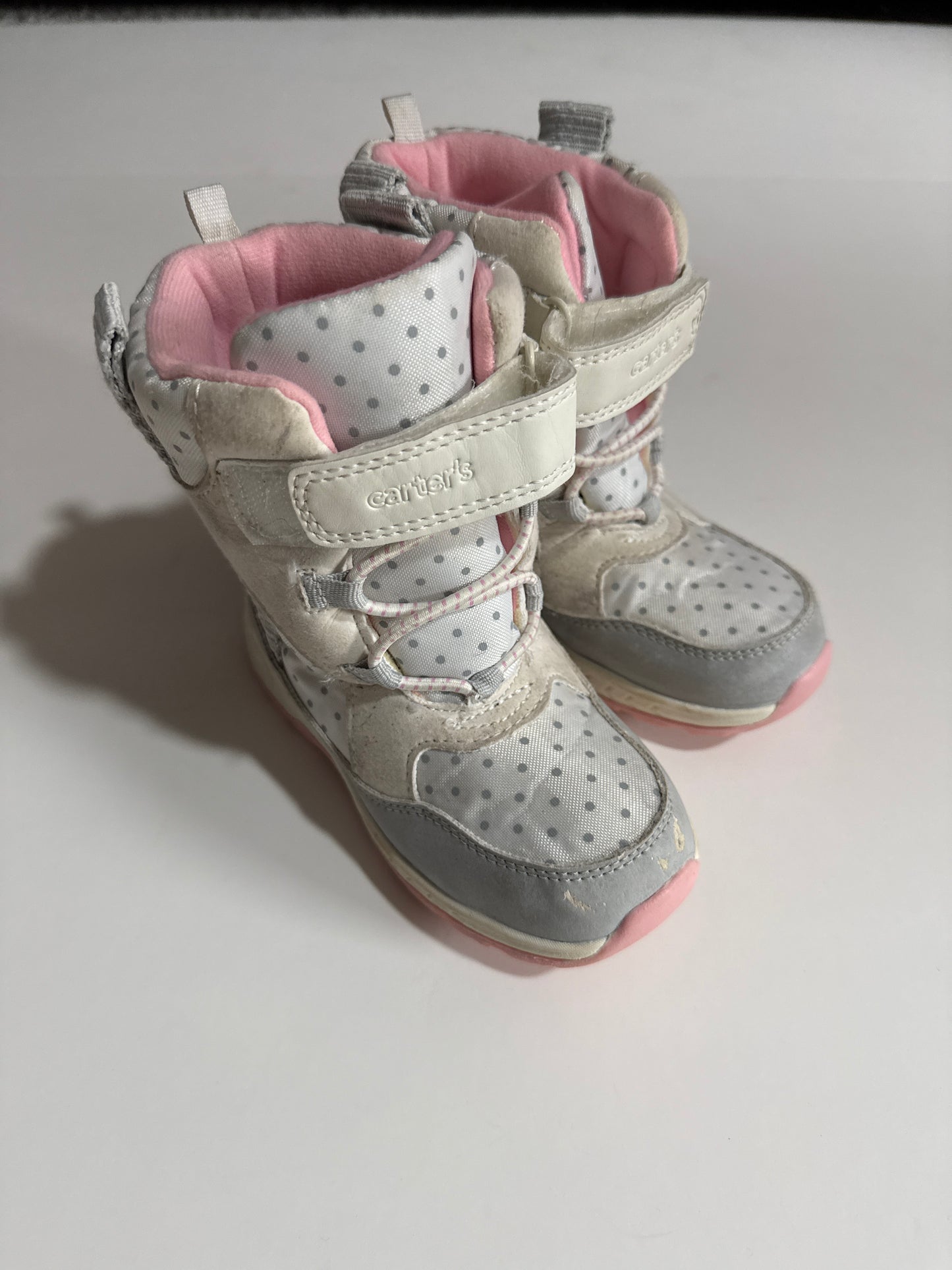 #96 Carters Polka Dot Snow Boots Size 10