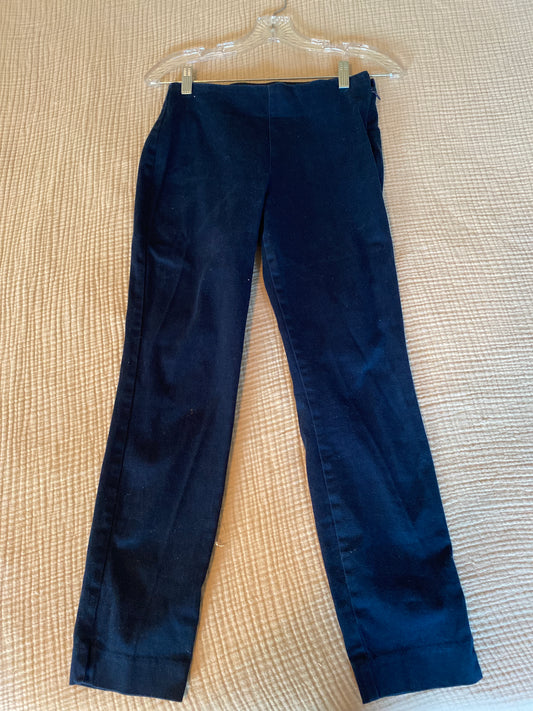 #63-old navy blue side zip dress pants-size 4