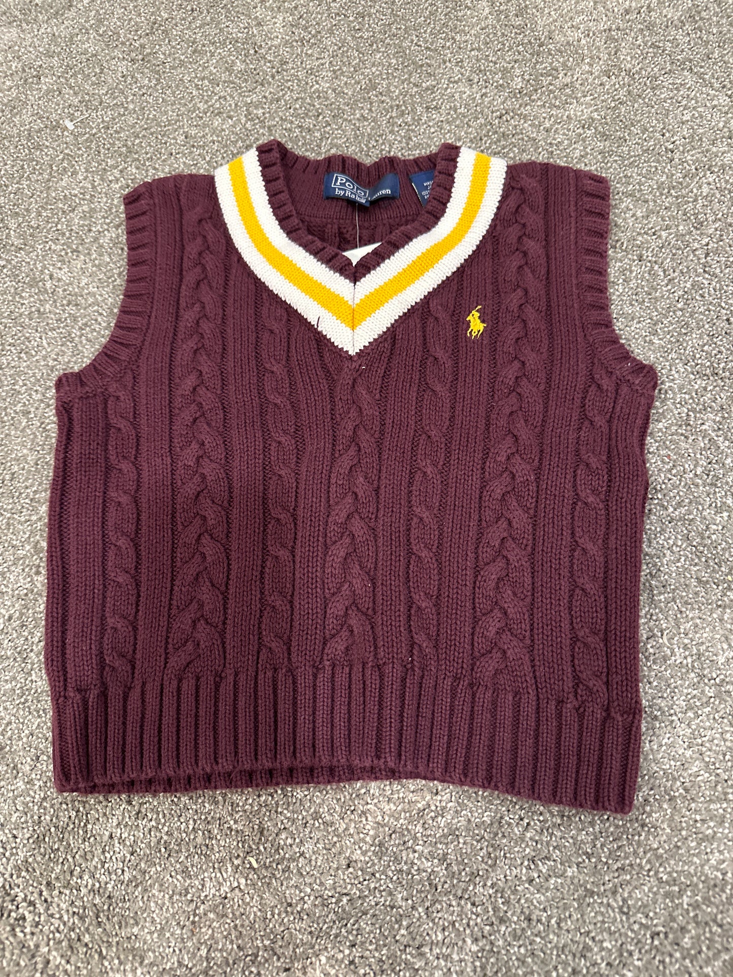 81A Boys Polo Ralph Lauren Sz 4T Sweater Vest