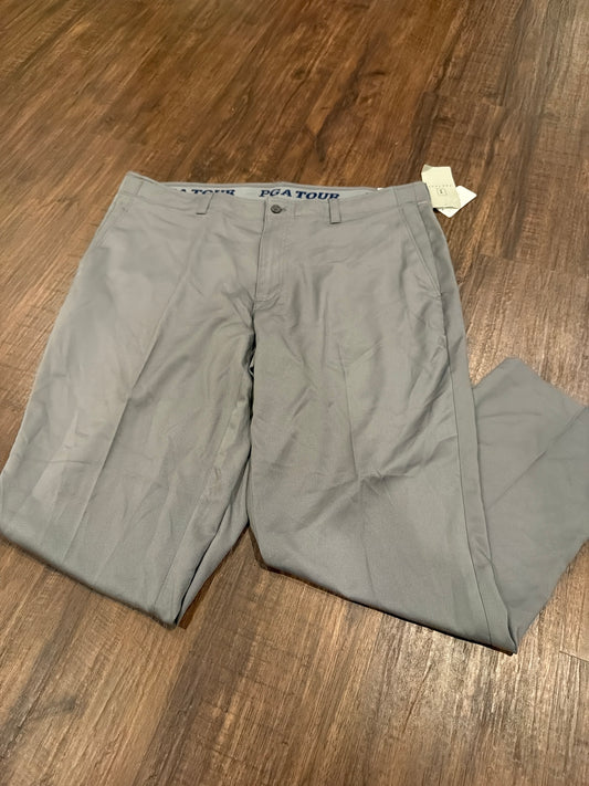#107 Mens size 38x30 PGA Tour grey golf pants