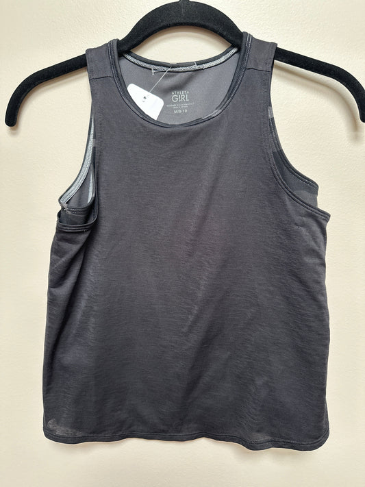 #130 Athleta Girls Sz 8-10 Dryfit Camo Tank Black