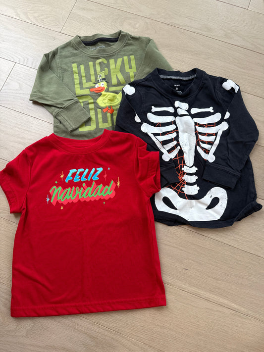 Seller #216 Boys or girls holiday shirts, different sizes, EUC