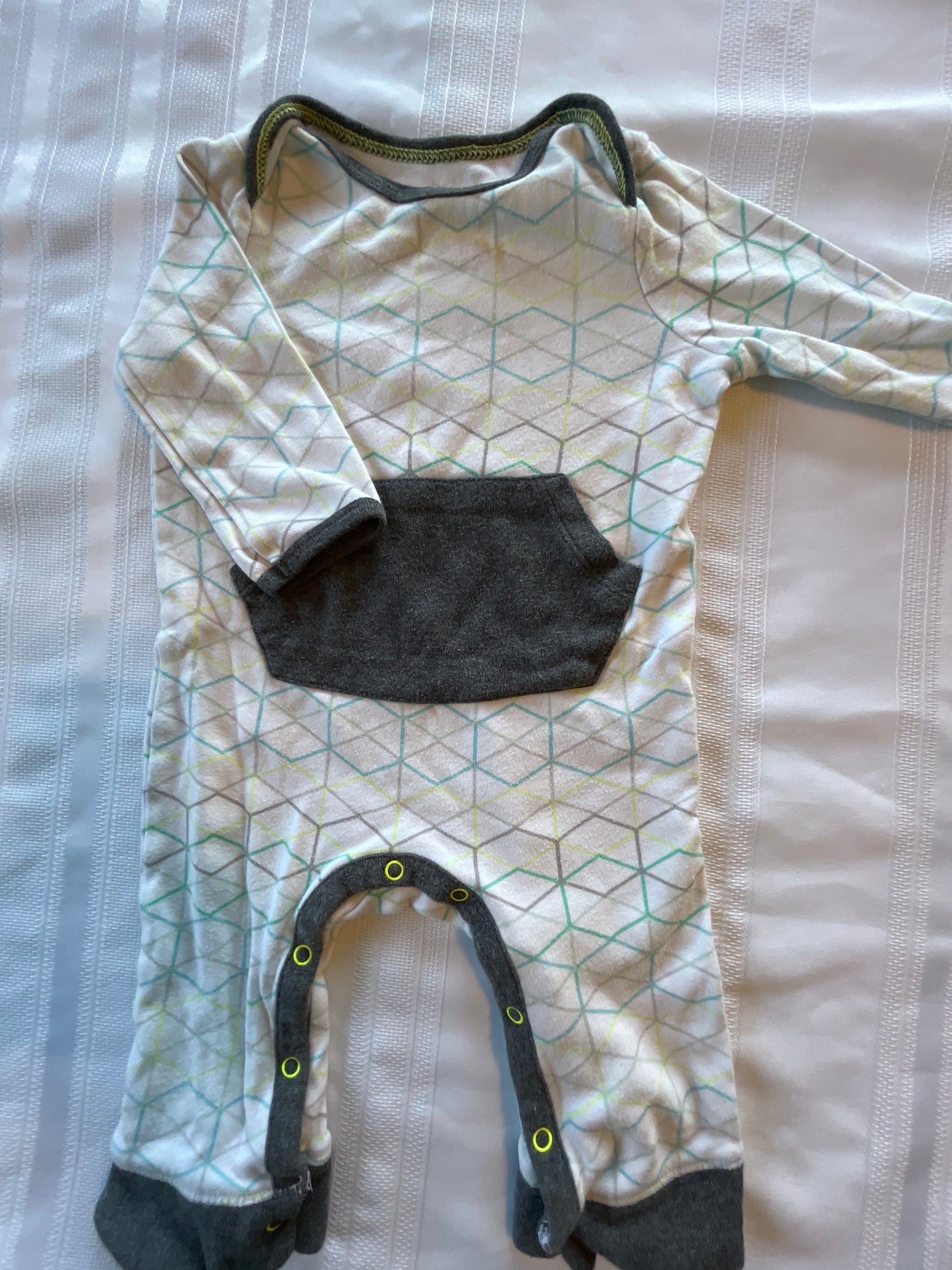 #57  Boys 3-6 mo Cloud Island LS romper EUC