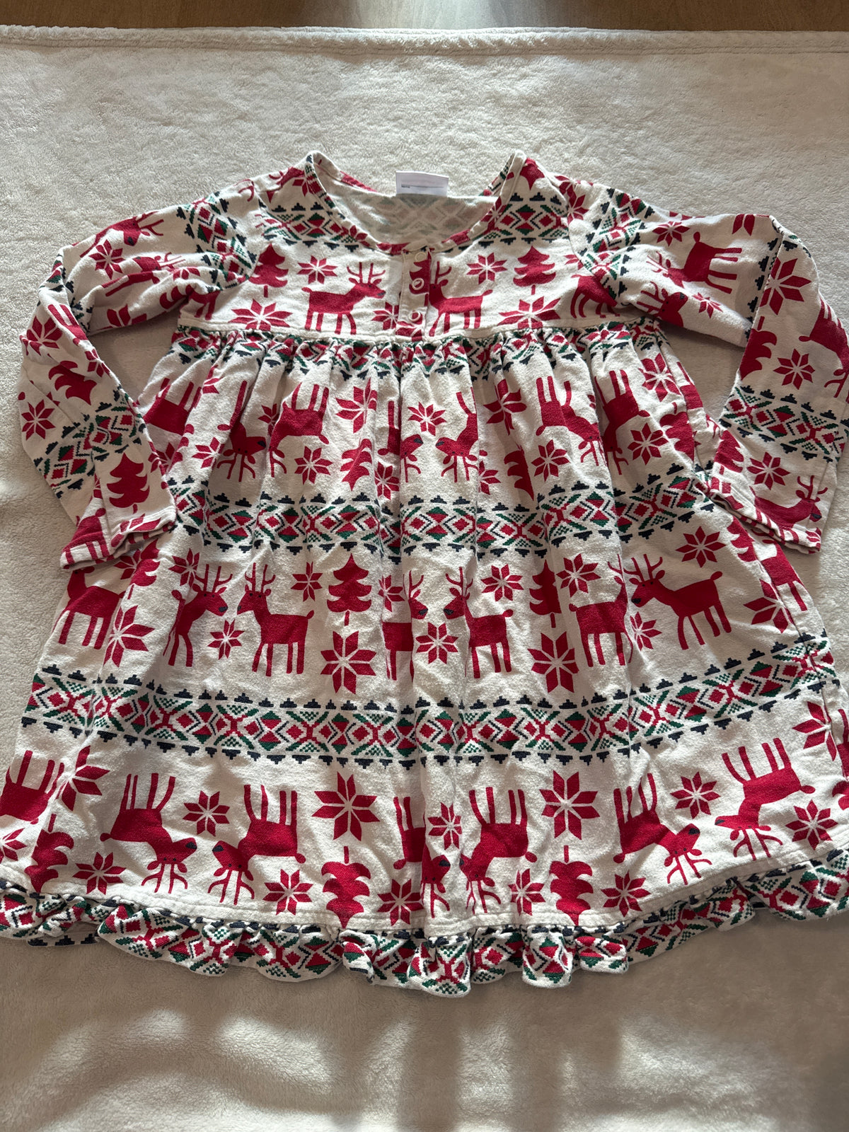 #81 Girls 4 100 Hanna Andersson Christmas nightgown