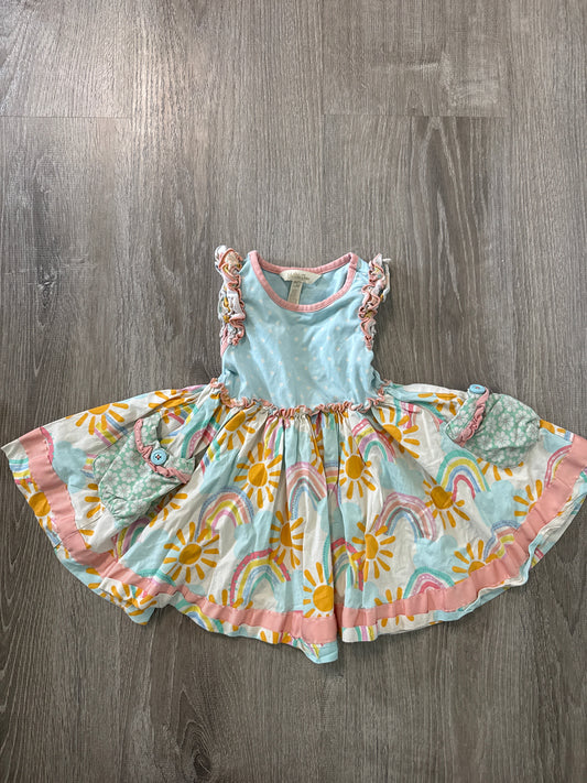 #149 Girls size 2 Matilda Jane Rainbow twirl dress