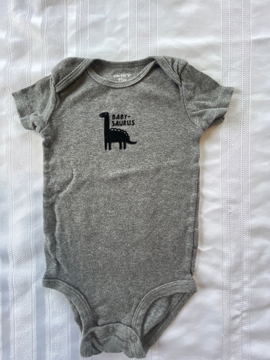 #57  Boys 12 mo Babysaurus onesie EUC