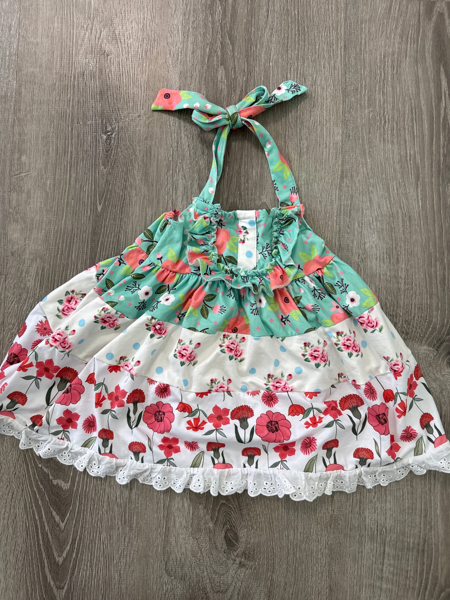 #149 reduced Girls Boutique Style floral dress 18-24m