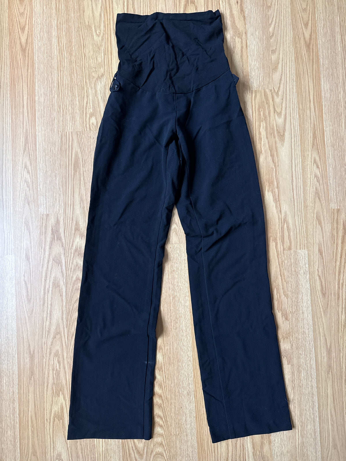 #87 Motherhood xs (fit like small) black maternity pants straight leg VGUC